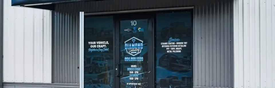 Website imagery from Diamond Auto Spa